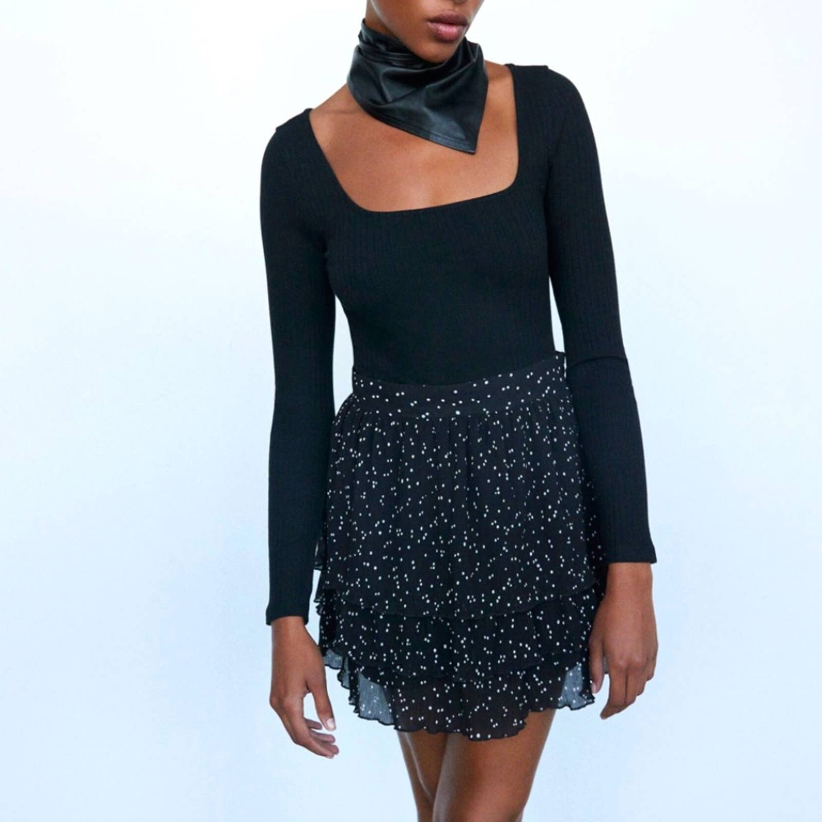 Zara Polka Dot Skort Large